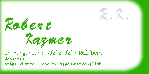 robert kazmer business card